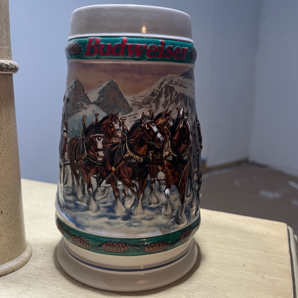 Budweiser Holiday Stein 1993 Special Edition